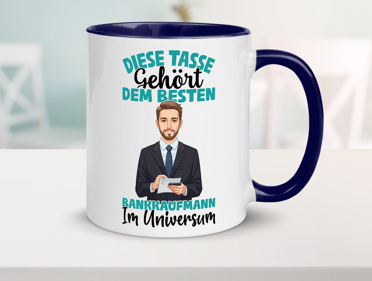 Im Universum: Bankkaufmann | Kaufmann Bank Kaufleute Geschenkidee Humor Tasse