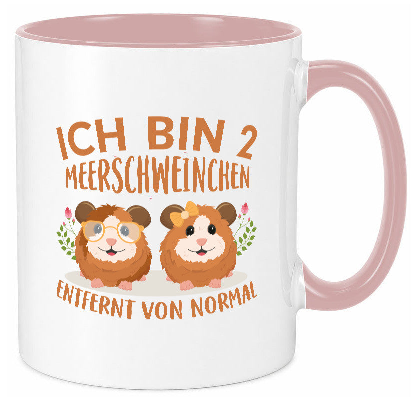 Zwei Meerschweinchen | Tierfreund Tasse Tier Liebe lustig Tierliebhaber Humor