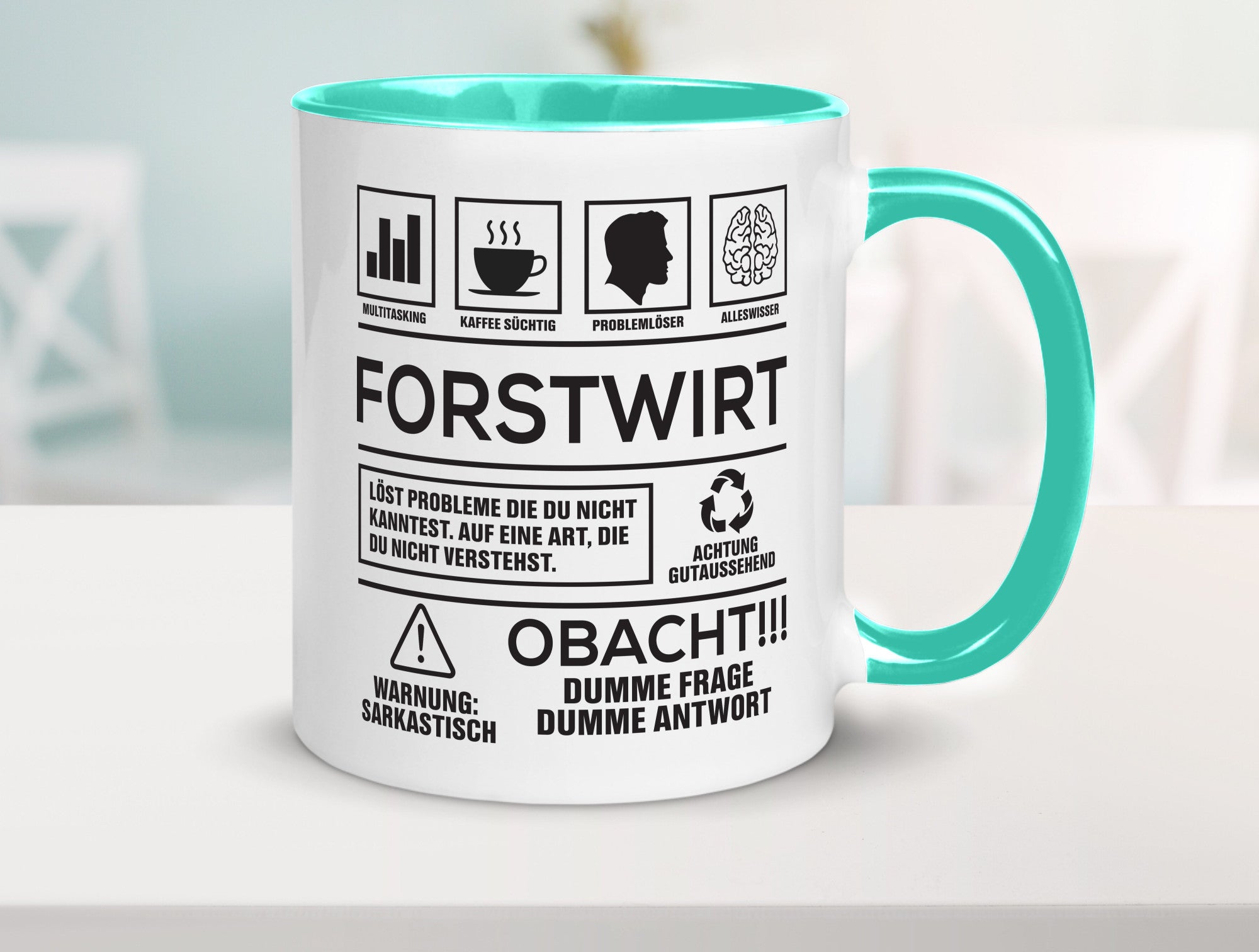 Achtung Probleme Forstwirt | Waldarbeiter lustig Arbeit Kollegen Büro Geschenk