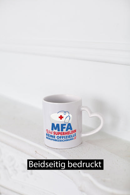 MFA Superheldin | Frauen Beruf Spruch Tasse Humor Geschenk Arbeit Kollegen Büro