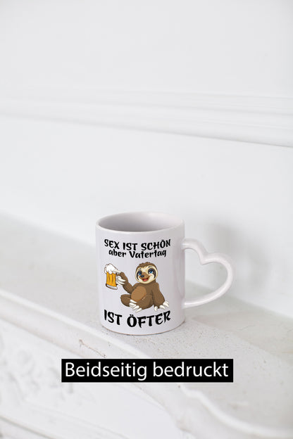 Sex ist schön | Vatertag öfter Bier Faultier Humor Familie Geschenkidee Tasse