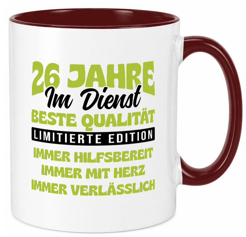 26 Jahre im Dienst | Jubiläum Arbeit v4 Geschenk Kollegen Büro lustiger Spruch