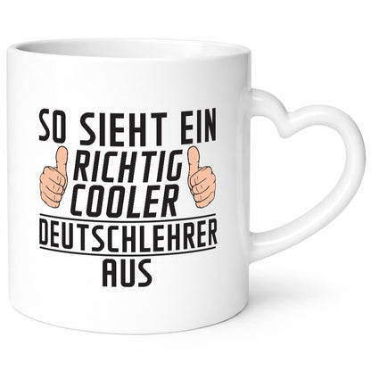 Richtig Cooler Deutschlehrer | Lehrer Schule Geschenkidee Humor Tasse