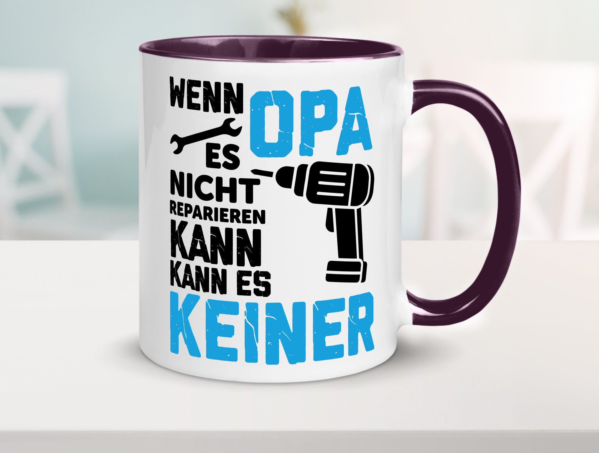 Wenn opa es nicht Reparieren kann | für alles Geschenkidee Familie Humor Tasse