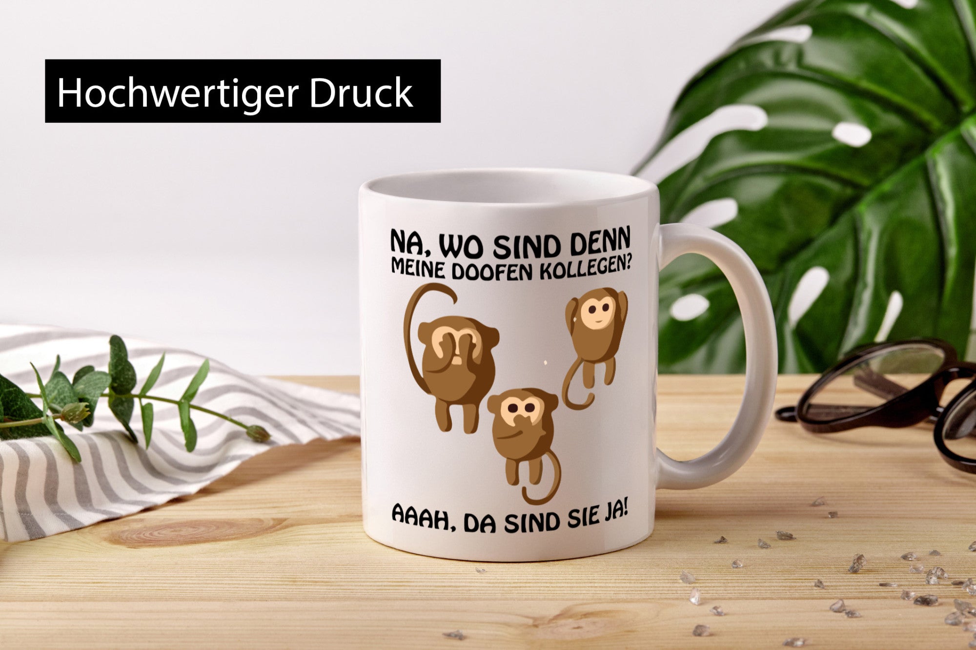 Wo sind denn meine doofen Kollegen Humor Arbeit Büro Geschenkidee Tasse