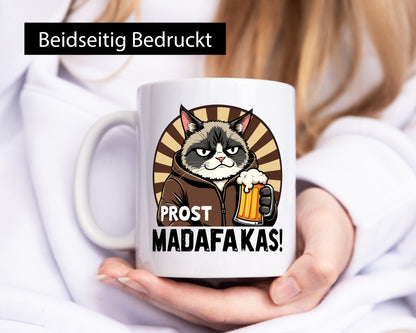 Prost Madafakas | Biertinker Böse Katze Geschenk Tierliebhaber Humor lustiger