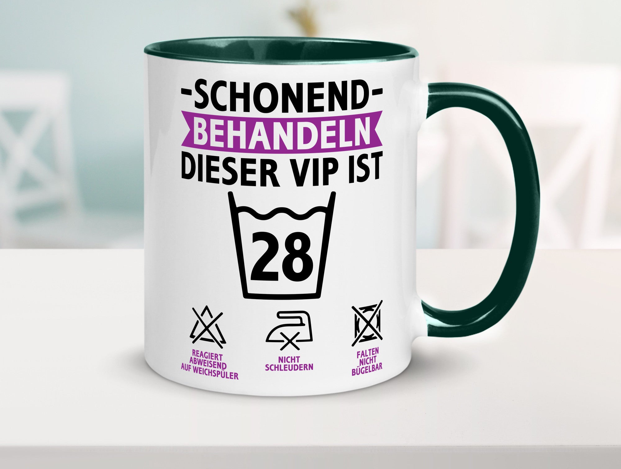 28 Geburtstag | schonend behandeln Jahre Humor Geschenkidee Tasse