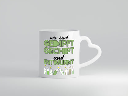Geimpft, gechipt und entwurmt | Tierbeine Pfoten lustiger Spruch Geschenk