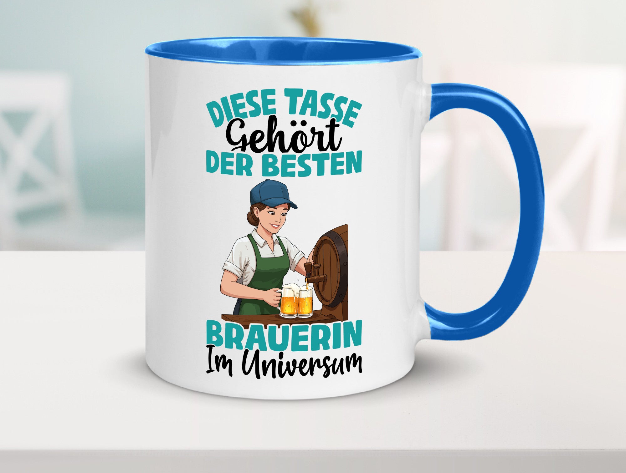 Im Universum: Brauerin | Bier Brauerei lustiger Spruch Geschenk Humor