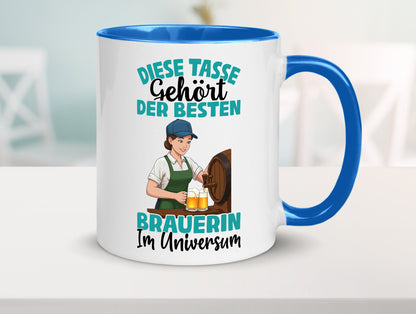 Im Universum: Brauerin | Bier Brauerei lustiger Spruch Geschenk Humor