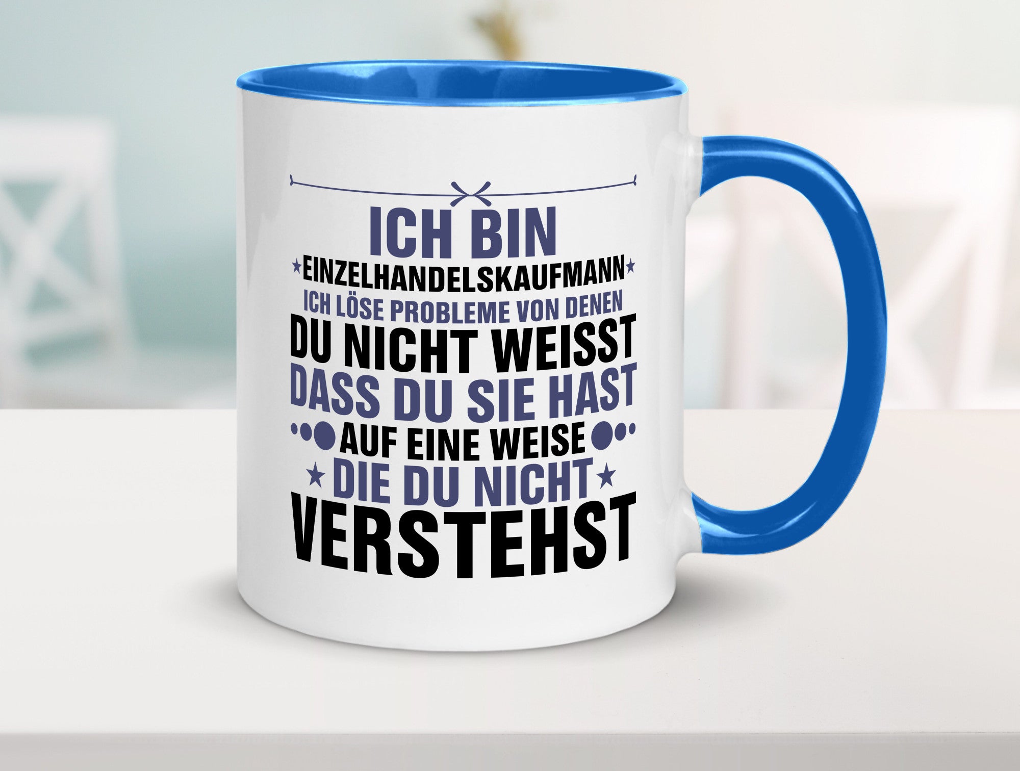 Löse Probleme: Einzelhandelskaufmann | Einzelhandel v2 Humor Geschenkidee Tasse
