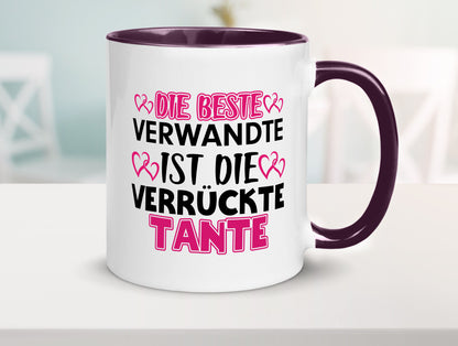 Verrückte Tante | Spruch Patentante Verwandtschaft lustiger Geschenk Humor