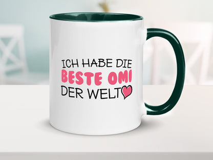 Beste Omi der Welt | Oma Tasse Geburtstag Muttertag lustig Familie Geschenkidee