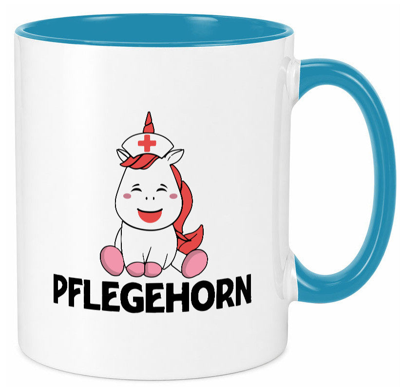 Pflegehorn | Krankenpflegerin Einhorn lustiger Spruch Geschenk Humor Tasse