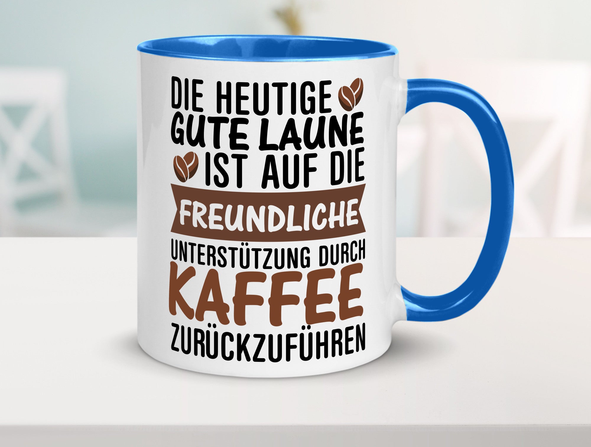 Unterstützung durch Kaffee | Kaffeliebhaber gute Laune Geschenk Humor