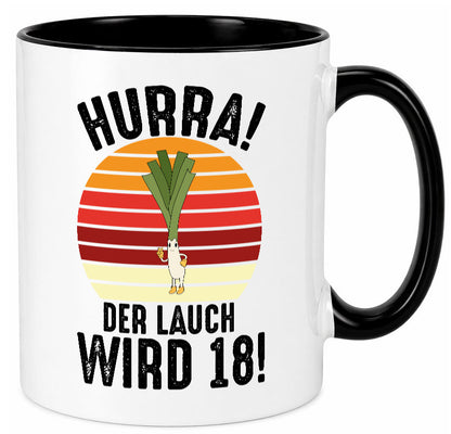 Hurra der lauch wird 18 | 18. Geburtstag Ehrentag lustiger Spruch Geschenk