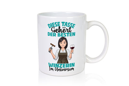 Im Universum: Winzerin | Weinbauer Wein lustiger Spruch Geschenk Humor