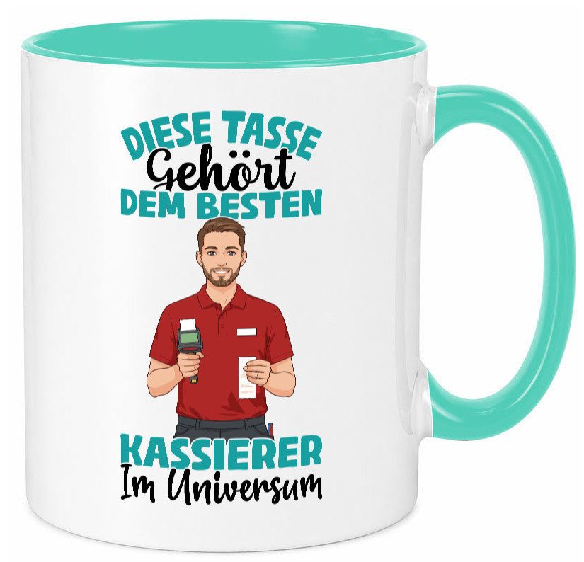 Im Universum: Kassierer Geschenk Humor Geschenkidee lustiger Spruch Tasse