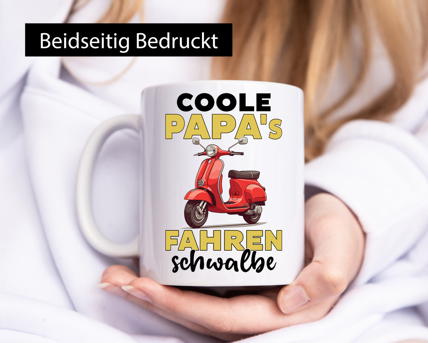 Coole Papas fahren Schwalbe | DDR Mofa Moped v2 Geschenkidee Humor Tasse