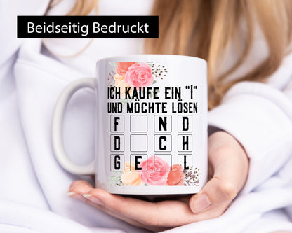 Ich kaufe ein i | Glücksrad Rätsel Flirten attraktiv lustiger Spruch Geschenk