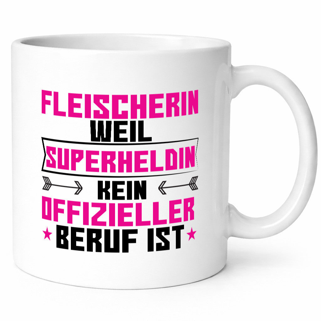 Superheldin Fleischerin | Metzgerei lustig Humor Geschenkidee Geschenk Tasse