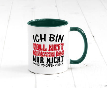 Ich bin voll nett Geschenkidee Humor Tasse