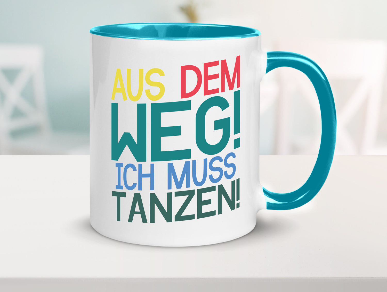 Aus dem Weg ich muss tanzen | Party Rausch Dancen Geschenkidee Humor Tasse