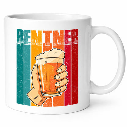 Rentner mit Bier | Bierliebhaber Ruhestand Humor Jubiläum Geschenkidee Tasse
