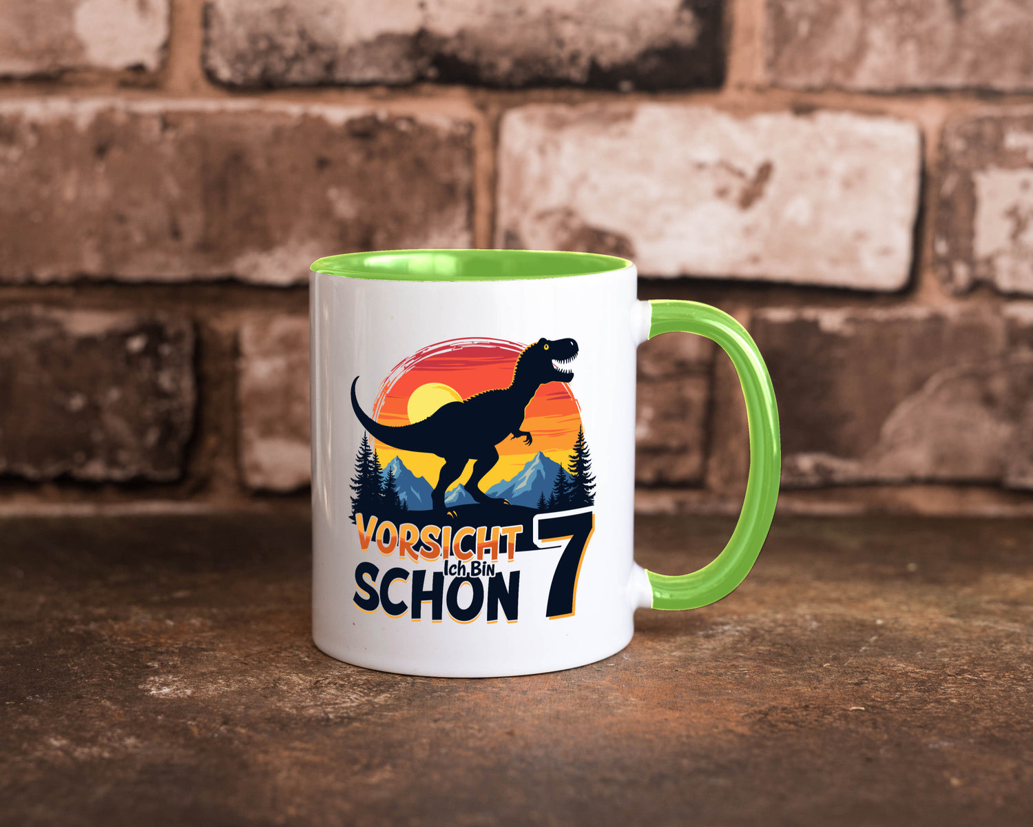 7. Geburtstag | 7 Jahre Dinosaurier v2 Geschenk Geschenkidee lustiger Spruch