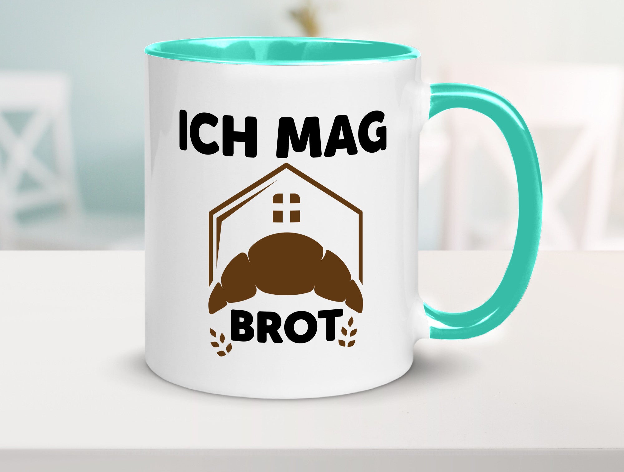 Ich mag Brot | Bäcker backen lustiger Spruch Geschenk Humor Geschenkidee Tasse
