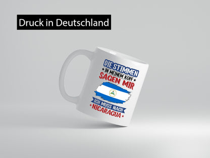 Nicaragua | Urlaub Stimmen in meinem Kopf Traumland Geschenkidee Humor Tasse