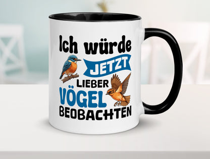 Vögel beobachten | Vogel lustig Humor Geschenkidee Geschenk Tasse