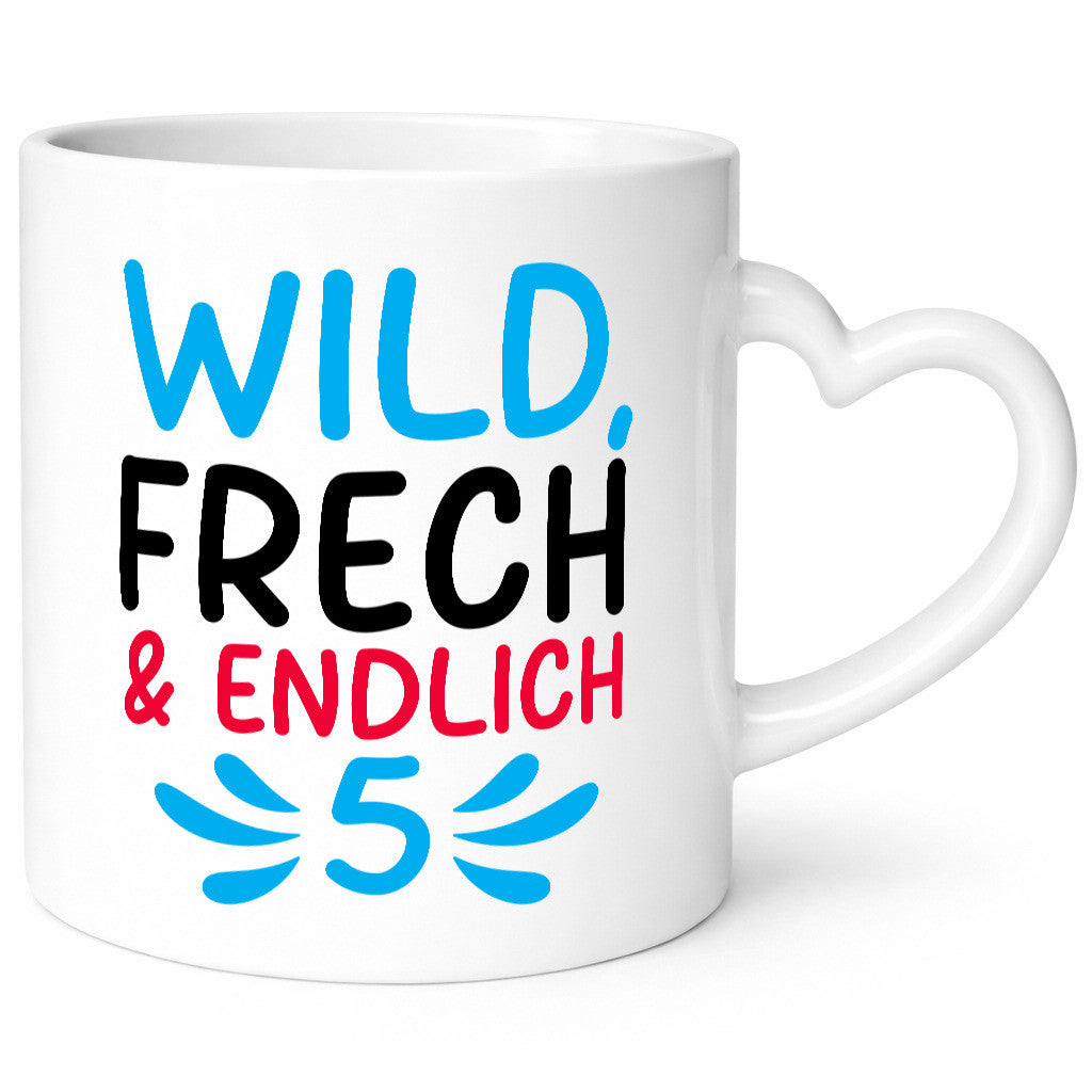 5. Geburtstag | 5 Jahre Wild &amp; Frech Geschenkidee Humor Tasse
