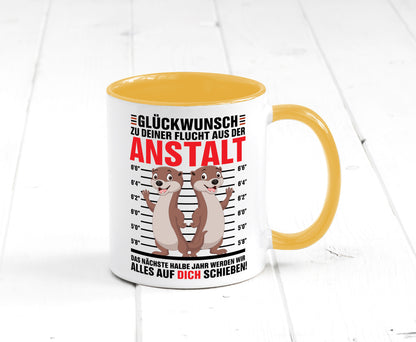Glückwunch zur Flucht | Jobwechsel Arbeitskollegen Geschenk Arbeit Kollegen
