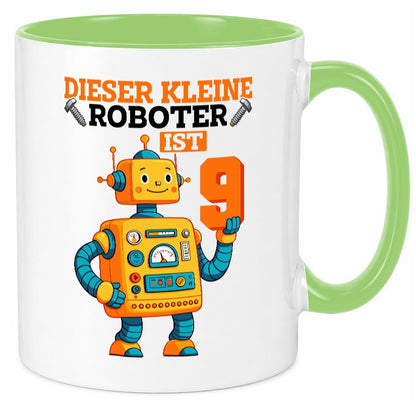 9. Geburtstag | 9 Jahre Roboter Junge lustig Geschenkidee Geschenk Tasse