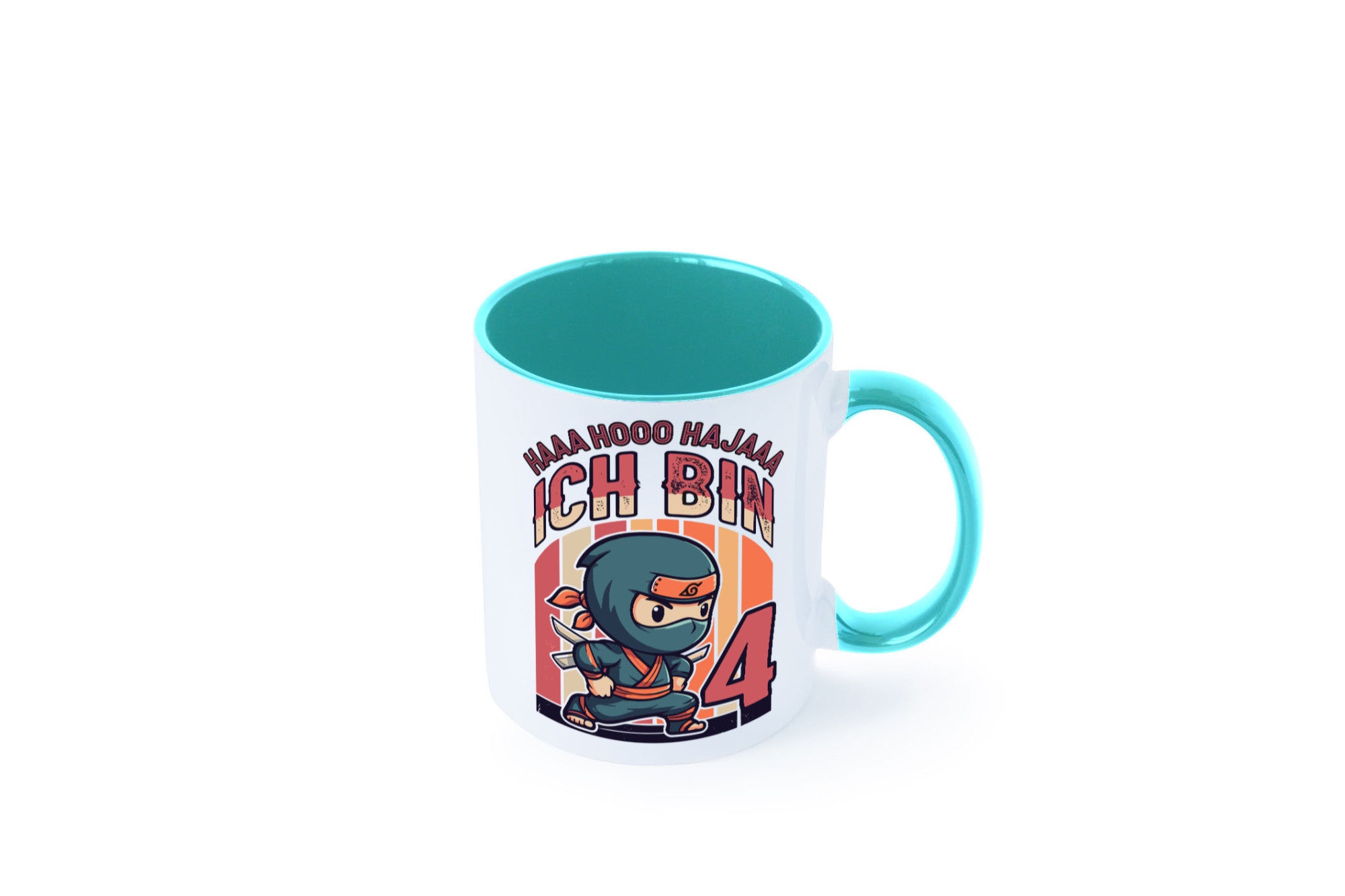 4. Geburtstag | Ninja Junge 4 Jahre lustiger Spruch Geschenk Geschenkidee Tasse
