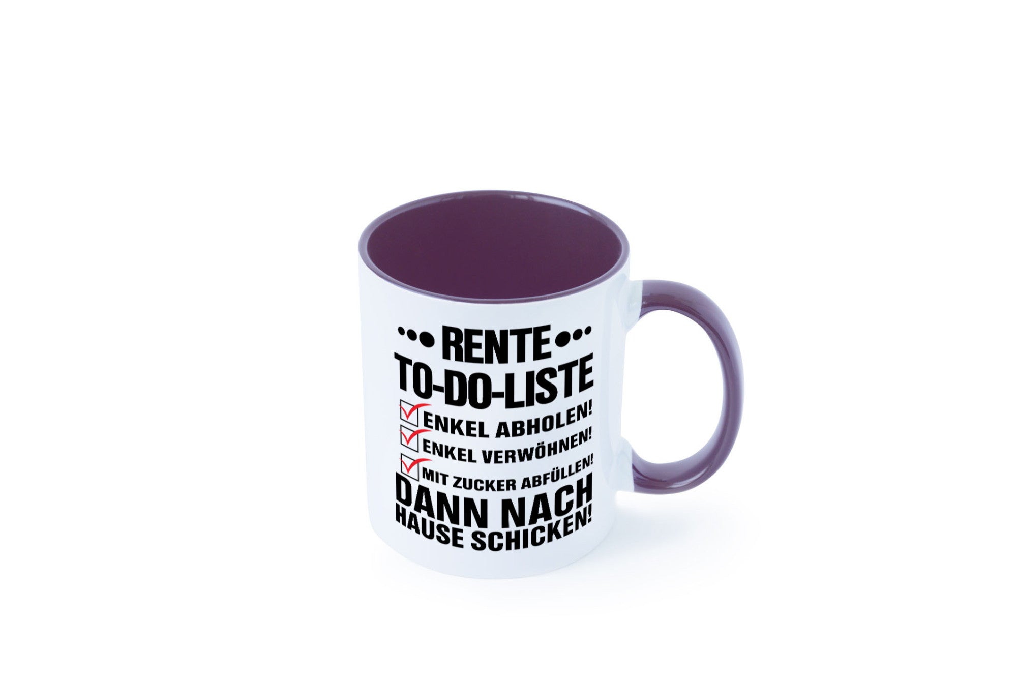 Rente To-Do-Liste | Rentner Tasse Enkel verwöhnen Geschenk Ruhestand Jubiläum