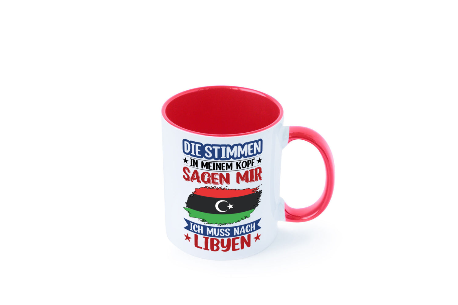 Libyen | Urlaub Stimmen in meinem Kopf Traumland Geschenkidee Humor Tasse