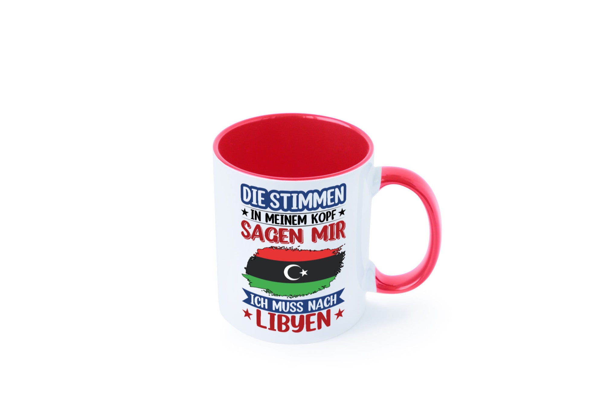 Libyen | Urlaub Stimmen in meinem Kopf Traumland Geschenkidee Humor Tasse