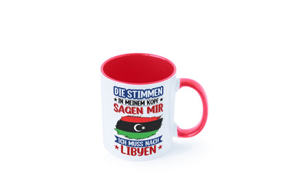 Libyen | Urlaub Stimmen in meinem Kopf Traumland Geschenkidee Humor Tasse