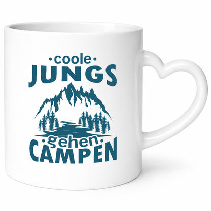 Coole Jungs gehen Campen | Berge See Geschenkidee Humor Tasse