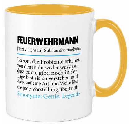 Feuerwehrmann | Spruch Beruf Feuerwehr lustig lustiger Geschenk Arbeit Kollegen Tasse
