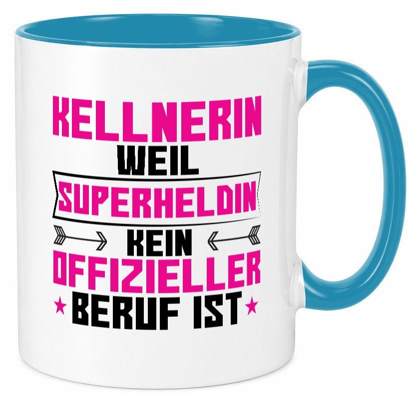 Superheldin Kellnerin | Beruf kellnern Bedienung Geschenk Arbeit Kollegen Büro Tasse