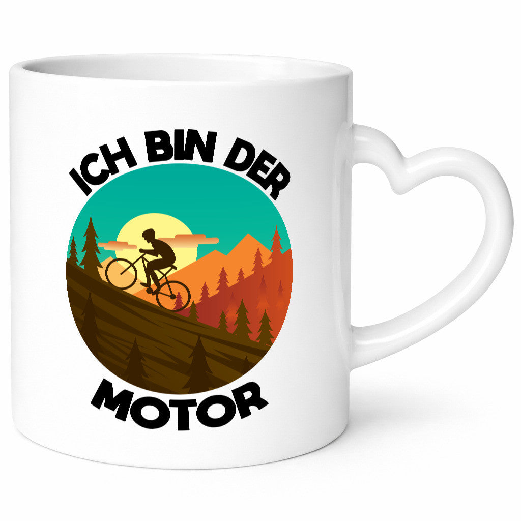 Ich bin der Motor | Mountainbiking Fahrrad Berge Geschenkidee Humor Tasse