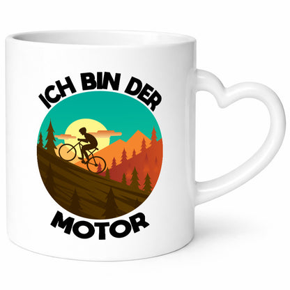 Ich bin der Motor | Mountainbiking Fahrrad Berge Geschenkidee Humor Tasse