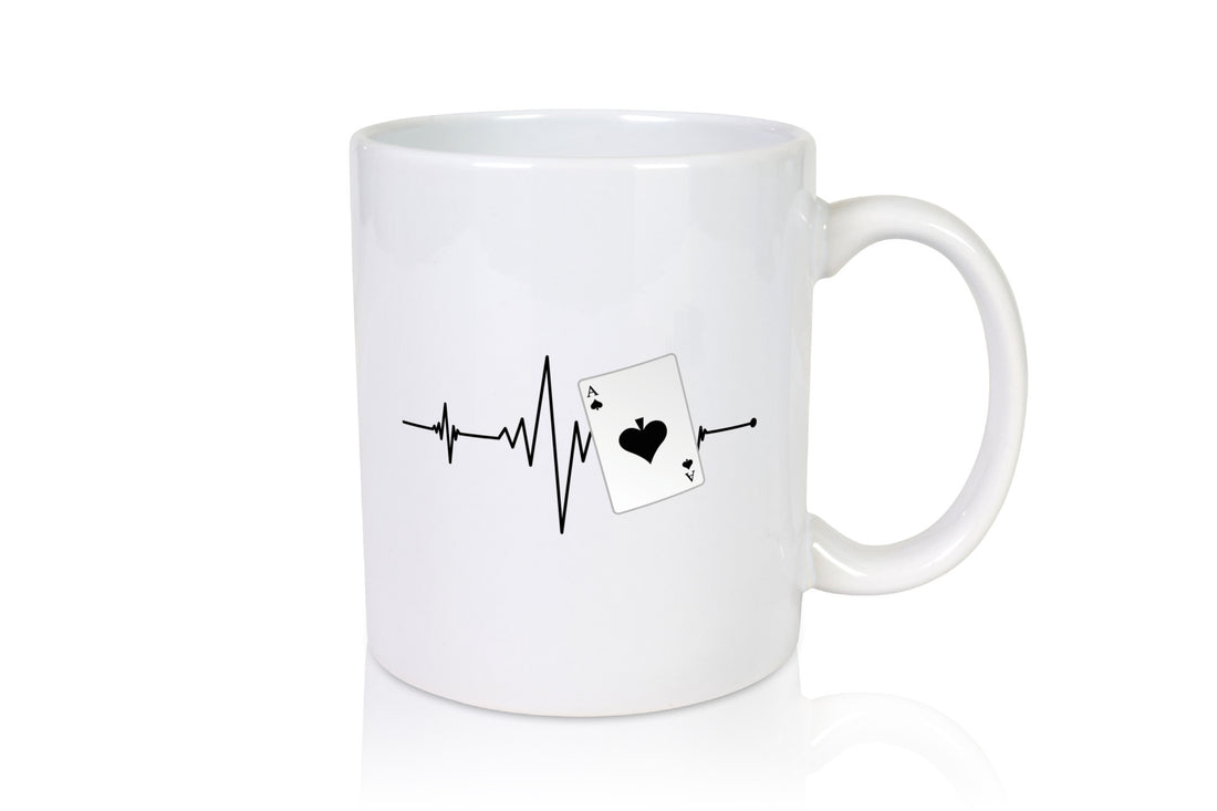 Karten Herzschlag | Poker Karte Pik Ass Spieler Humor Geschenkidee Tasse