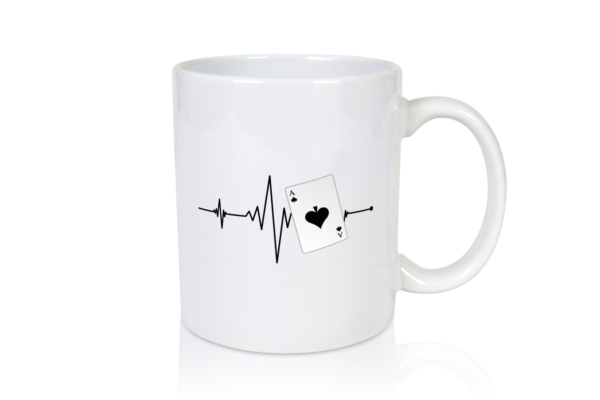 Karten Herzschlag | Poker Karte Pik Ass Spieler Humor Geschenkidee Tasse