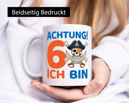 6. Geburtstag | 6 Jahre Pirat Geschenkidee Humor Tasse