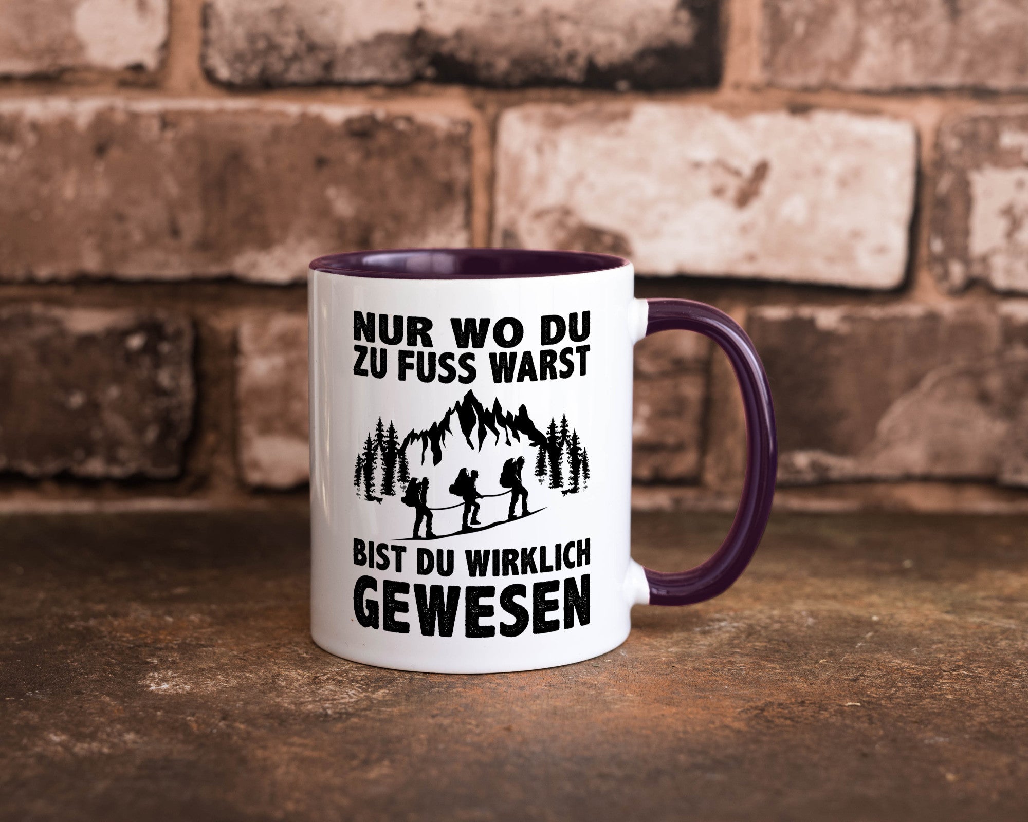Wo du zu Fuss warst, bist gewesen | Wanderer Berge lustiger Spruch Geschenk