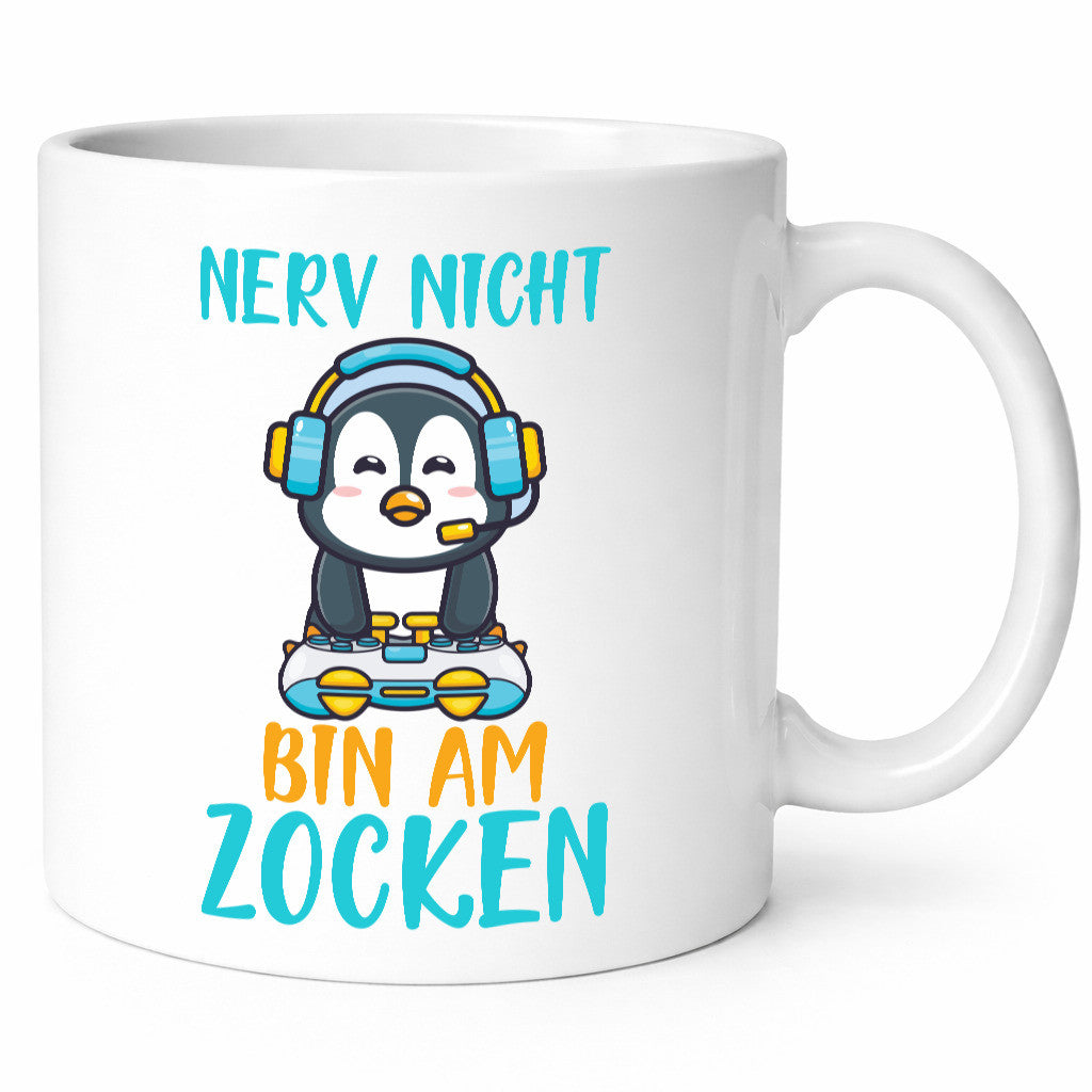 Nerv nicht | Zocker Gamer PC Freunde Pinguin-Comic Humor Geschenkidee Tasse